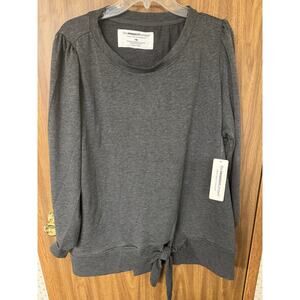 NWT Ladies Plus The Sweatshirt Project Charcoal Gray Top - 1X